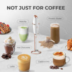 Zulay Kitchen Powerful Milk Frother Wand With 4 AA Duracell Batteries - Ultra Fast Handheld Drink Mixer - Electric Whisk Foam Maker for Coffee, Lattes, Cappuccino, Matcha & Creamer -
