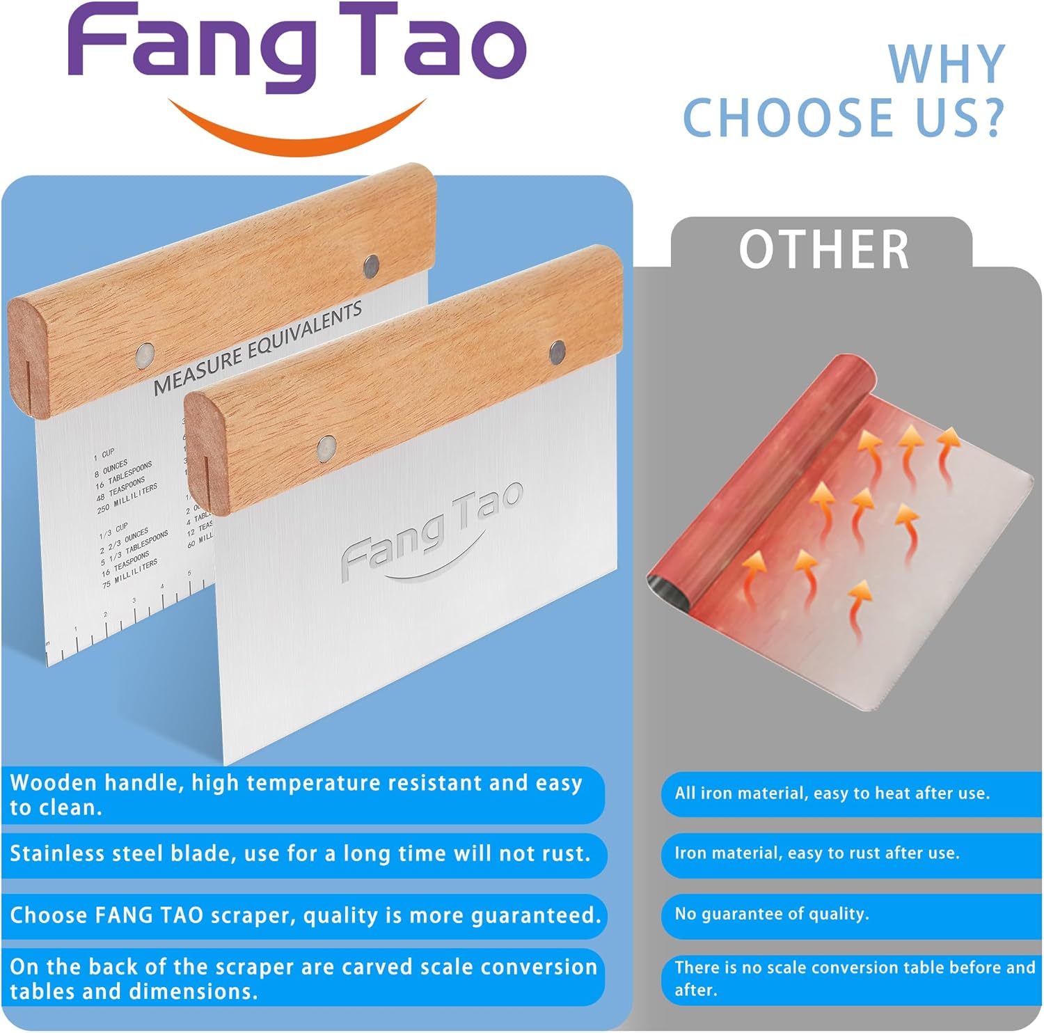 Bench Knife, Bench Scraper, Dough Scraper, Pastry Scraper, Pizza and Dough Scraper Multi-Functional Scraper/chredder, Pizza Knife Food Chopper Baking Supplies Kitchen Scraper