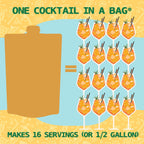 Lt. Blender's Peach Bellini in a Bag - Wine Slushie Mixes - Each Bag Makes 1/2 Gallon of Frozen Peach Bellini Mix – Non-GMO Wine Freezer mix - Make with Wine, Liquor or as a Mocktail - (Pack of 1)