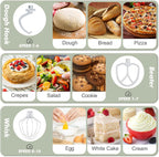 Kitchen in the Box Stand Mixer, 3.5 QT Small Electric Kitchen Mixer, 10-Speed Portable Lightweight Food Mixer with Stainless Steel Bowl, Egg Whisk, Dough Hook, Beater (Sage Green)