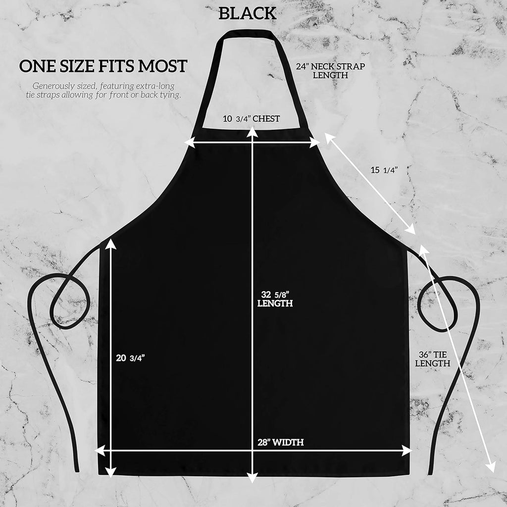 GREEN LIFESTYLE 3 Pack Professional Chef Apron – Grilling Aprons for Men, Waterproof Cooking Apron for BBQ, Work or Restaurant Use, Kitchen Aprons for Women – Black, No Pockets