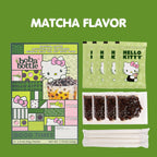 Hello Kitty Instant Boba Milk Tea Variety Kit, Brown Sugar, Taro, Match Flavor, with Taiwan Tapioca Pearls, Paper Straws Included (12 Servings)