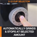 KRUPS Precision Burr Coffee Grinder: 12 Settings, 8 oz Capacity for Drip, French Press, Espresso, Pour Over, Cold Brew - Stainless Steel, 110W, Auto-Stop, Easy Clean