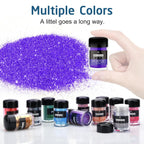Edible Glitter Set - Luster Dust Edible Set 4 Metallic Colors - Food Grade Coloring Glitter Shimmer Dust Powder for Cocktail, Wine, Cake Decorating, Drinks, Candy, Baking, Cookie, Fondant - 5g Each