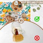 Dish Drying Mat Fruit Orange and Leaves Coffee Bar Mat for Countertop Absorbent Coffee Mat Rubber Backed Hide Stain Dish Drainer Rack Mat Coffee Maker Coffee Pot Dining Room Decor 15.7 x 23.6 Inch