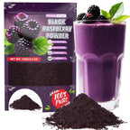 Freeze Dried Balck Raspberry Powder - 100% Black Raspberry Extract Fruit Powder for Smoothies, Made from Whole Raspberries No Additive Natural Food Coloring for Baking, Cake Decoration - 4oz
