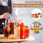 Demigo Long Cocktail Picks 7.5 inches, 8pcs New Styles Stainless Steel, Reusable Olive Stuffers Martini Pick set Fruit Toothpick Garnish Skewers Appetizer Drink Stick for Bar Party, Barbeque Snack