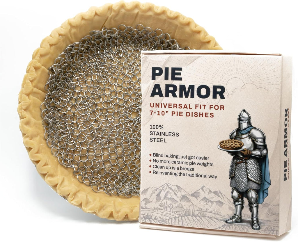 Pie Armor, Universal Fit Pie Weight for 7-10 inch Pies, Durable Alternative to Traditional Ceramic Pie Weights, 100% Stainless Steel 304