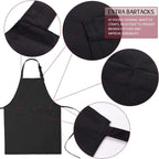 Cotton Blend Waterproof Apron With 2 Pockets for Women Men - Cooking Kitchen Chef Arpon BBQ Work Painting - (1 Pack)