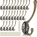 Wall Hooks for Hanging, 25-Pack Heavy Duty Metal Coat Hooks, for Living Room, Bathroom, Kitchen, Bedroom for Towel, Hat, Key, Closet, Bag (Bronze)