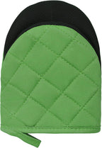 1 Pair Short Oven Mitts, Heat Resistant Silicone Kitchen Mini Oven Mitts for 500 Degrees, Non-Slip Grip Surfaces and Hanging Loop Gloves, Baking Grilling Barbecue Microwave Machine Washable