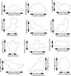 Dinosaur Cookie Cutters Set Small Size Stainless Steel Shaped for Kids Birthday Party Supplies,Footprint,Dinosaur Eggs,different dinosaur shapes.