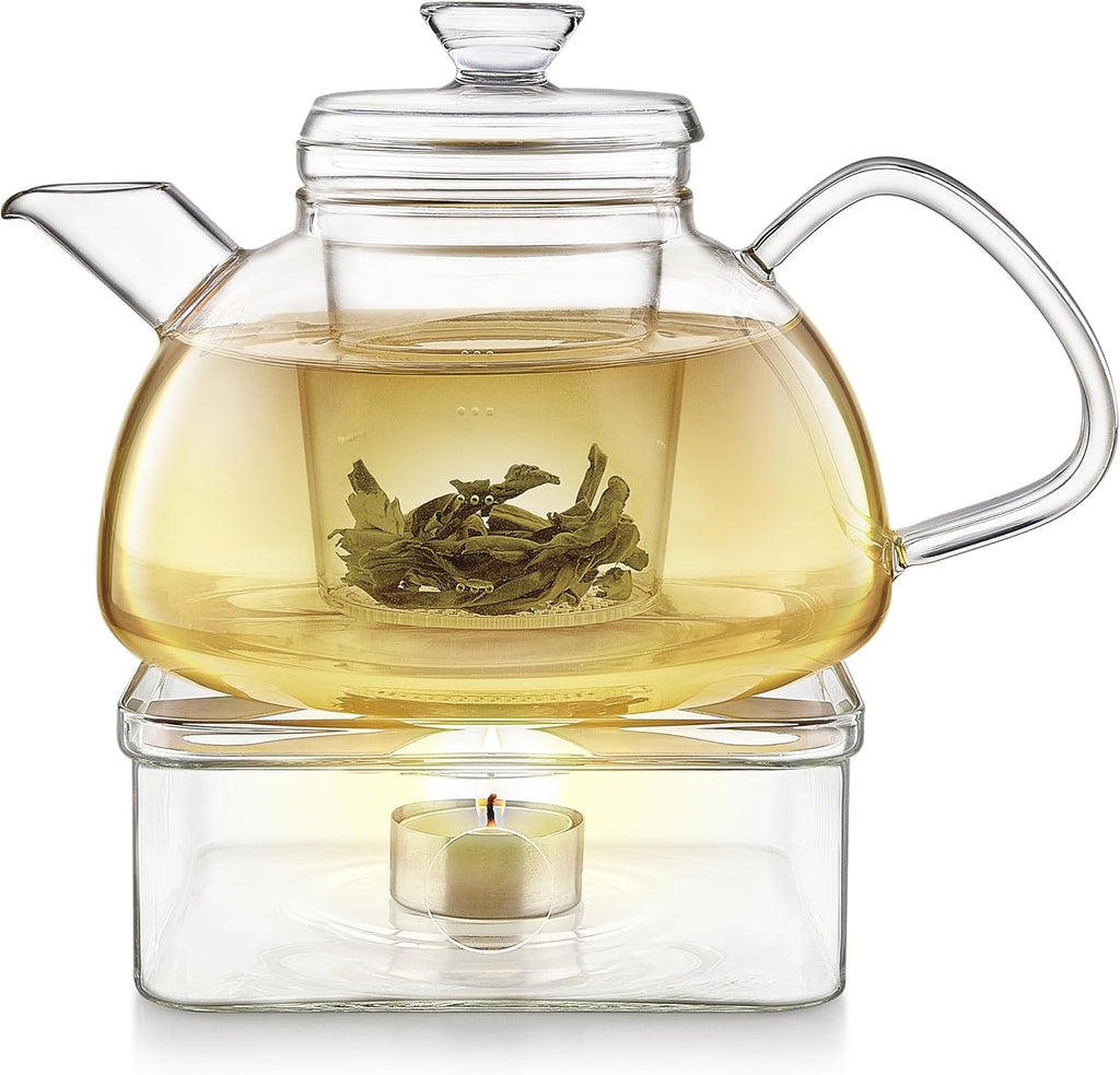 Teabloom Innovative Filtered Borosilicate Glass Teapot With Microdot Whole Leaf Tea Glass Infuser, 40 ounces – A Pure & Immersive Tea Experience – Tea Purist's Choice