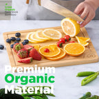 Riveira Cutting Boards For Kitchen – Gourmet Bamboo Grandeur: 12 x 10 Wood Cutting Board – Natural Bamboo Cutting Board – Innovative Juice Grooves Wooden Cutting Boards For Kitchen