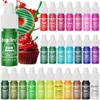 Food Coloring Liquid - 26 Vibrant Colors Food Dye, Tasteless Concentrated Food Coloring for Icing, Cake Decorating, Baking, Fondant, Baking supplies Supplies - 0.25 Fl. oz