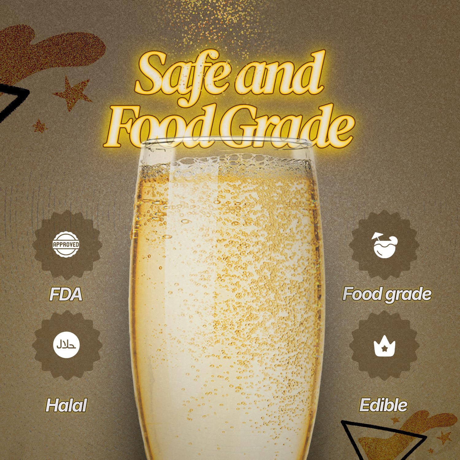 BeePoint Red Edible Glitter for Drinks 15g - Food Grade, Vibrant Color Shimmer Powdered Dust for Drinks, Cocktails, Cake Decorating, Baking, Chocolates, Candy, Sweets, & Cookies - Vegan & Gluten Free