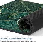 Rnivvi Coffee Mat, 12" x 19" Cute Tropical Theme Coffee Bar Mats for Espresso Machine Station Accessories and Organizer, Hide Stain Rubber Backed Absorbent Dish Drying Pad for Kitchen Counter, Palm