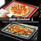 Silicone Baking Mat Half Sheet Non Stick Food Safe Baking Sheet for Oven - Replace Reusable Parchment Paper- Silicone Induction Cooktop Protector, Pan Liner 2 Pack,Cooking Essentials Gadgets