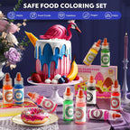 Oil Based Food Coloring for Chocolate 10 Colors Edible Food Dye for Sugar Candy Melts Oil Frosting Icing Dye for Backing Cookies Fondant Food Color for Cake Decorating - 0.25 Fl. Oz/Bottles