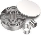 Round Cookie Biscuit Cutter Set 12 Pieces Graduated Circle Pastry Cutters 18/8 Stainless Steel Cookie Cutters1inch - 4 1/2inch Donut Cutter Ring Molds