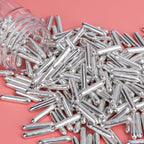 Twisweet Silver Rods Sprinkles, Edible Sugar Sprinkles for Cake Decorating, Candy Rods for Baking Cake Topper Ice Cream Cupcake Cookie Donut Decorations, Wedding Valentines Birthday Party Christmas Easter Supplies (130g/4.58oz)