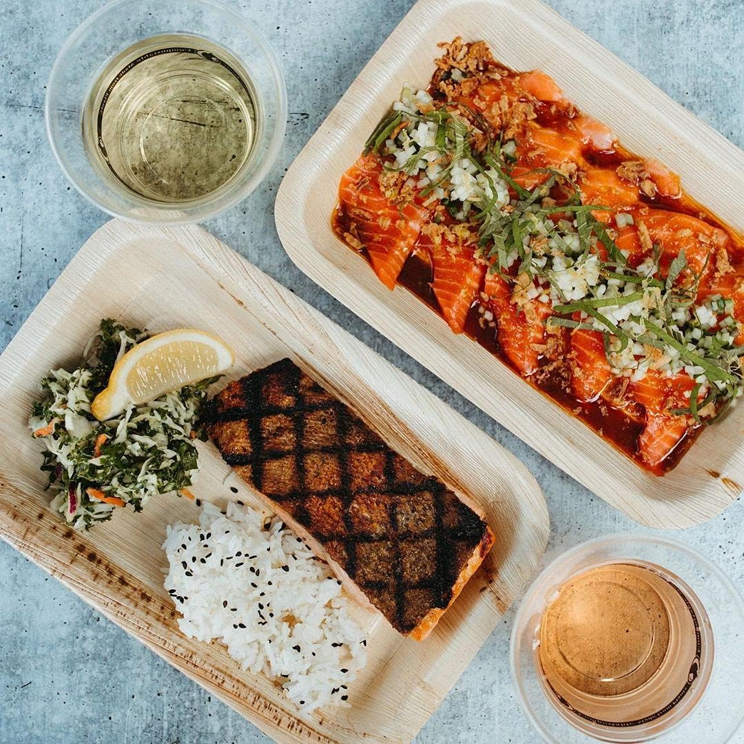 Charity Leaf Eco-Friendly Palm Leaf Trays - 9"x6" (25-Pack) | Elegant Bamboo-Inspired Platters | Premium Quality, Biodegradable | Perfect for Weddings, Catering, Events | Disposable Yet Chic