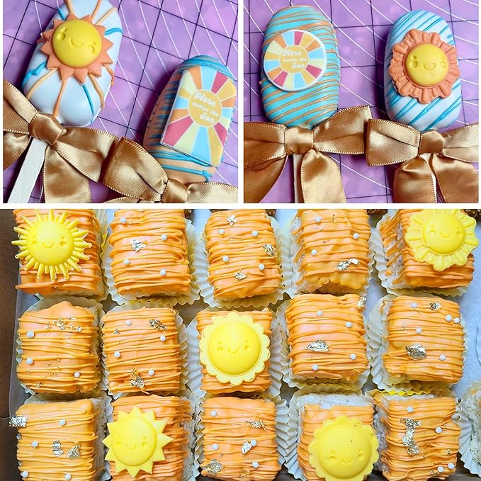 1 Pack Sun Fondant Mold for Cake Decoration, Completing 8 Different Shapes Of Smiling Candy Chocolate Silicone Molds At Once, Sugar Baking Tools, Clay Project Gypsum Resin Decor Supplies