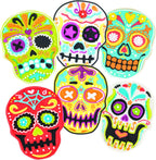 Tovolo Sugar Skull Templates Reverse, Dishwasher Safe, Set of 6 Cookie Stamps with Cutter, Lime/White (81-22492)