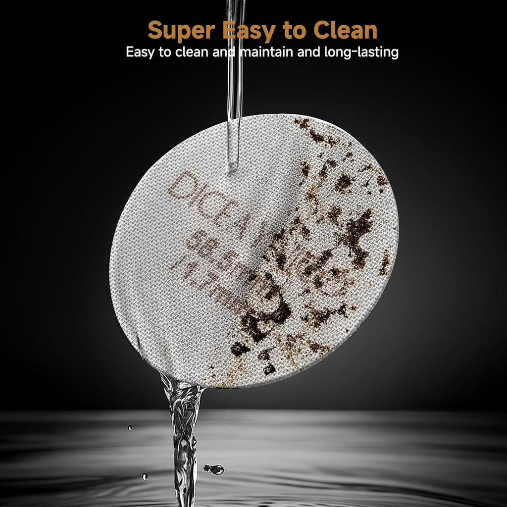 2 Pieces Espresso Puck Screen,Metal Coffee Filter,1.0mm & 1.7mm Thickness 150μm - 316 Stainless Steel,Reusable Barista Espresso Filters for Espresso 58.5mm Portafilter Filter Basket