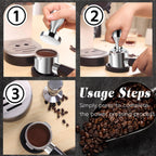 Huogary Stainless steel Coffee Tamper, 51mm Espresso Tamper, 51mm Tamper with Stainless Steel Handle, Coffee Powder Espresso Accessories (Silver) (Silver)