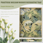 Spsyrine Serving Tray with Handles, Plastic Decorative Tray for Coffee Table, Living Room, Home Decor, Acanthus