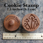 Wood Cookie Stamp, 2.5 Inch (Mushrooms CS-066)