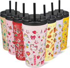 BJPKPK 18oz Insulated Tumbler With lid And Straw Stainless Steel Tumblers Travel Coffee Mug Reusable Thermal Cup,Unicorns