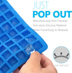 Anaeat 126-Cavity Square Silicone Candy Mold, 2 Pack Non-stick Mini Silicone Chocolate Mold for Homemade Caramels, Jelly, Gummy, Ice Cube, Truffles, Pralines & Ganache - Flexible & Easy to Release