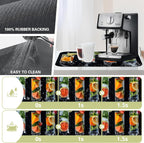 Dish Drying Mat Glasses Filled with Various Fruits Kitchen Mat 12"x19" Bsorbent Coffee Maker Mat for Dishes,Utensils Coffee Maker Pots and Pans Easy Clean Dish Slip Resistant Pad