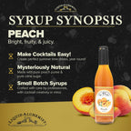 Liquid Alchemist Peach Syrup for Drinks - Real Ingredients Make our Peach Puree for Cocktails a Perfect Bellini Mix - Our Flavored Syrup is Non-GMO & Vegan (12 oz)