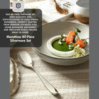 Silverware Set for 16 | 18/10 Stainless Steel Flatware Set | Mirror Finish, Heavy-Duty, Dishwasher Safe, Elegant & Durable, Built to Last (80-Piece, Marettimo)