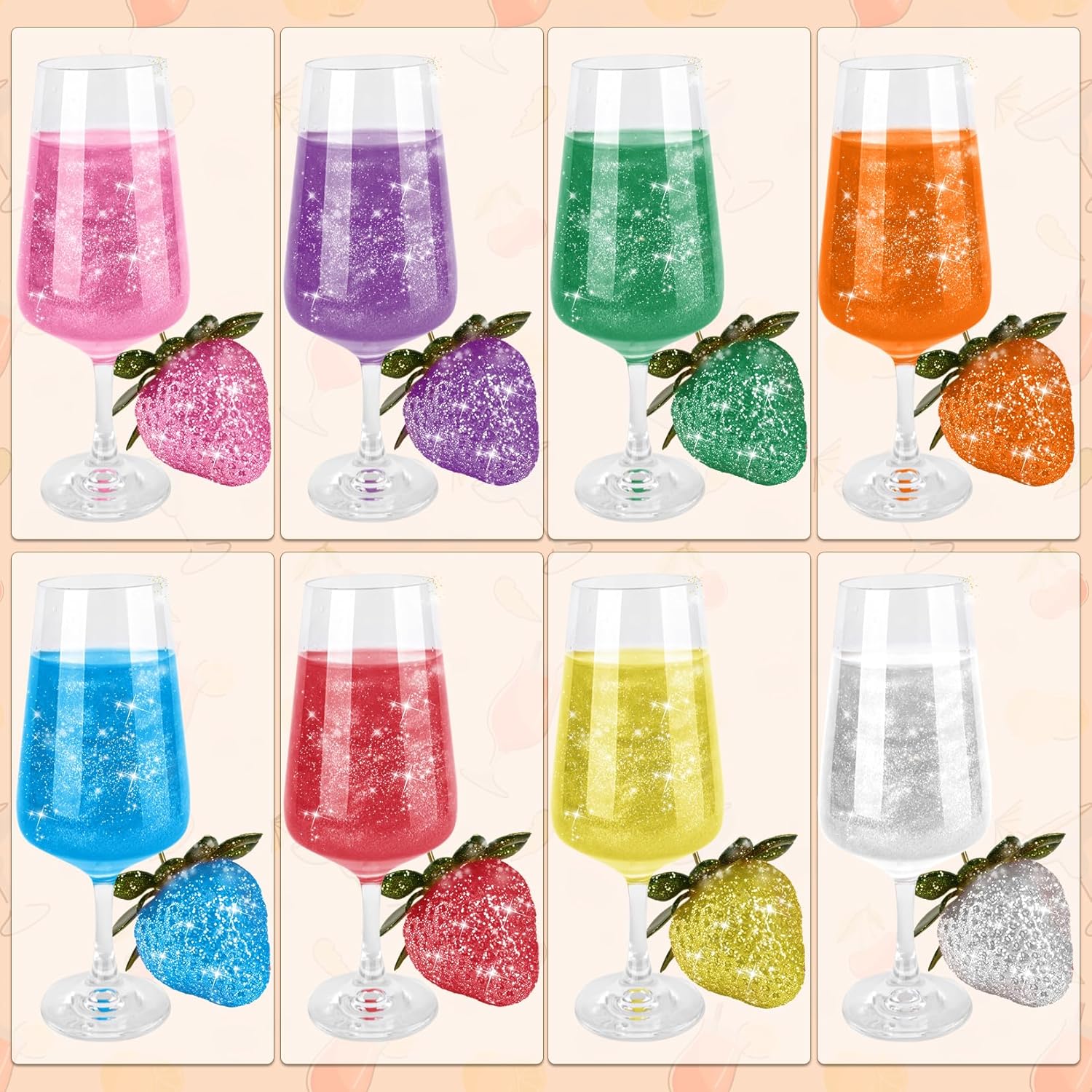 Edible Glitter Set - 15 Colors Food Grade Luster Dust, Edible Glitter Powder for Drinks, Cake Decorating, Chocolates, Fondant, Strawberries, Cupcakes, Candy, Cookie. Vegan - 5g/bottle