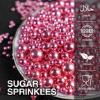 Rose Gold Pearl Sprinkles, Baking Sugar Sprinkles for Cake Decorating, 150g/5.29oz, Mix Size, Cake Decorations, Cupcake, Cookie, Ice Cream Topper, Wedding Party, Christmas Supplies
