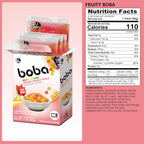J WAY BOBA Authentic Instant Tapioca Boba Pearls for Milk Tea, Smoothies and Desserts, Tropical Fruit Flavor (Ready in Just 20 Seconds) - 4 Servings