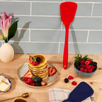 GIR: Get It Right Silicone Spatula Turner - 13-Inch Red - Nonstick Heat-Resistant Silicone Cooking Spatula - Pancake Flipper & BBQ Utensil - Flexible Tip & Sturdy Core