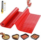 Silicone Baking Mat, 16 IN x 6 FT Free Cutting Baking Sheet,Non-Stick Reusable Dough & Pastry Mat,Non-Slip Silicone Mat Roll for Air Fryer Liner,Freeze Dryer,Oven Baking Pan,Kitchen Counter