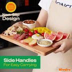 Riveira Cherry Wood Cutting Board – Gourmet Black Cherry Grandeur: 20 x 30 Wooden Cutting Board – Wooden Cutting Boards For Kitchen Decorative – Innovative Juice Grooves Cherry Wooden Chopping Board