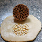 Wood Cookie Stamp, 2.5 Inch (Holiday Flower CS-029)