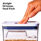 OXO Good Grips Pet Food Container 6.0 Qt | Clear | Airtight Seal | With Half Cup Scoop | Pack of 4