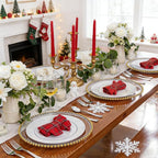 KIRE 120PCS White Plastic Plates - Heavy Duty White Disposable Plates for Party/Wedding - Include 60Pieces 10.25inch Dinner Plates - 60Pieces 7.5inch Dessert/Salad Plates