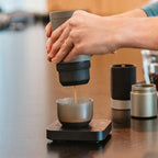 WACACO Exagram Pro Coffee Scale with Timer, Smart Espresso Scale with Carrying Box, Automatic Timing Rechargeable Mini Digital Coffee Weight Scales Gram&Ounce&Milliliter, Food Kitchen Scale, Black