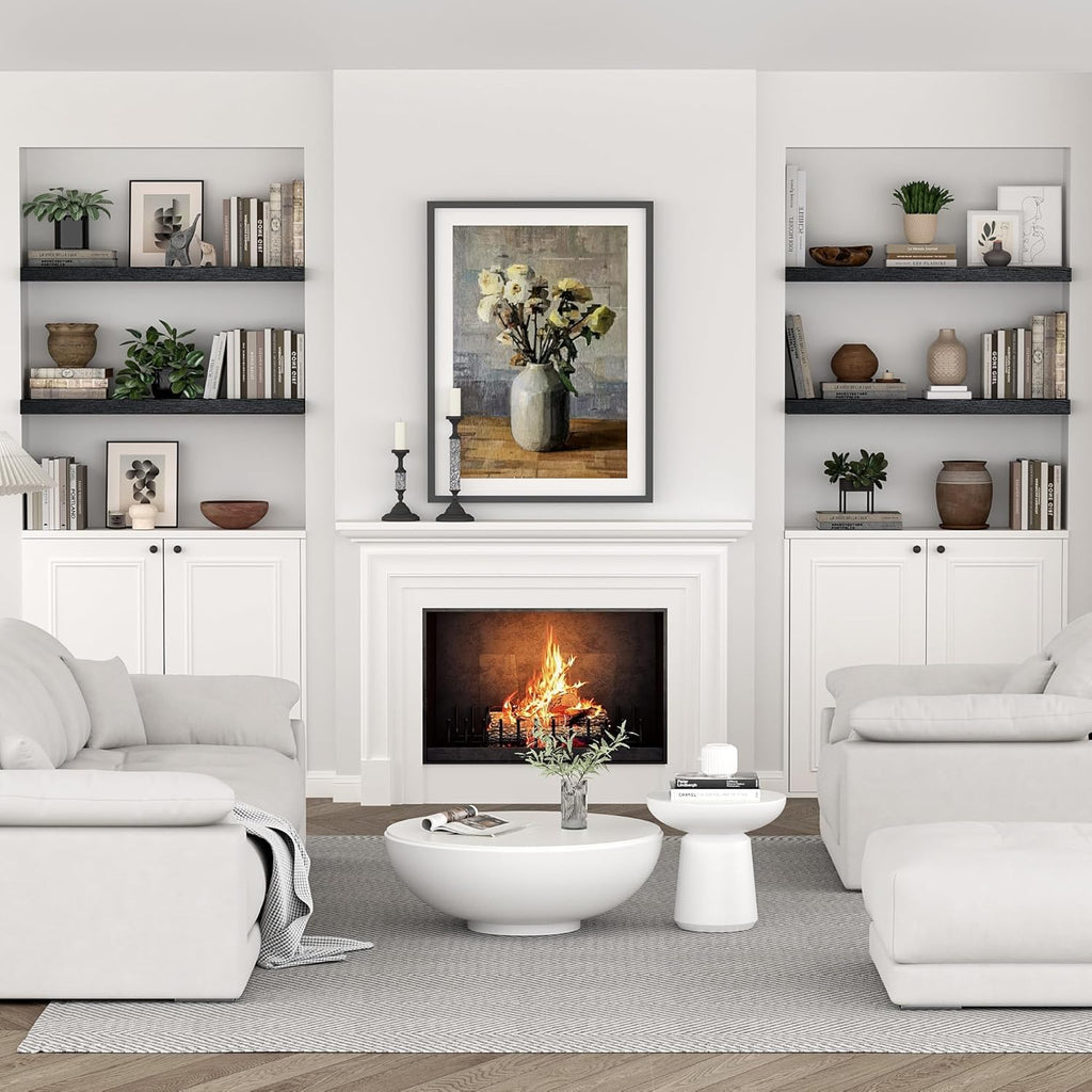 Vivelove Single Floating Shelves 36 inch Long, Large 10 in Deep Wall Shelves Heavy Duty 70 lbs for Bedroom, Bathroom, Living Room, Kitchen, Office, Modern Shelf Home Decor, Set of 1, Black