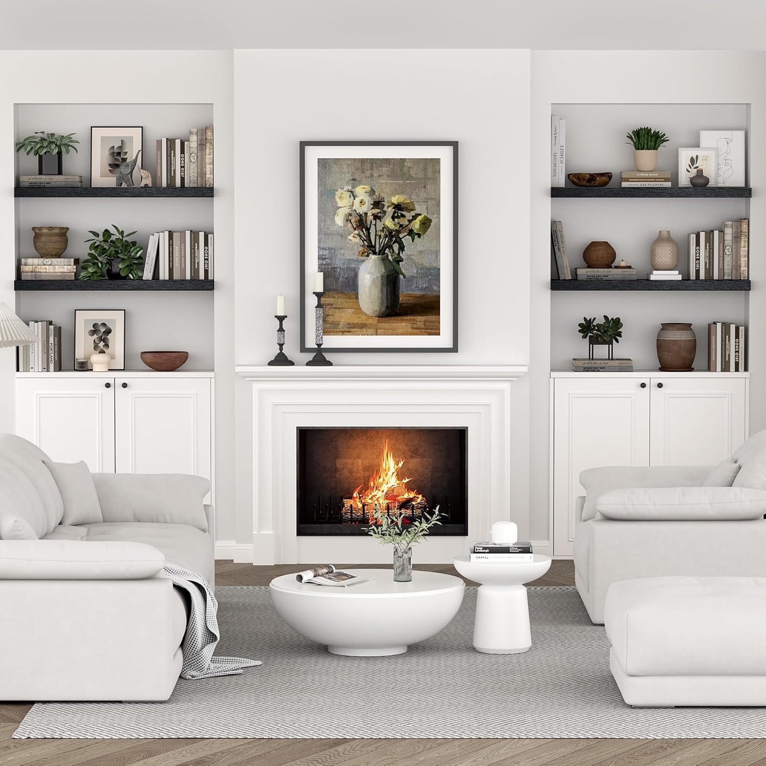 Vivelove Single Floating Shelves 36 inch Long, Large 10 in Deep Wall Shelves Heavy Duty 70 lbs for Bedroom, Bathroom, Living Room, Kitchen, Office, Modern Shelf Home Decor, Set of 1, Black