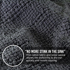 Old Fashion 100% Cotton Dishcloths - Set of 4 Mixed Colors - 2 Gray/2 Natural -11" x 11"